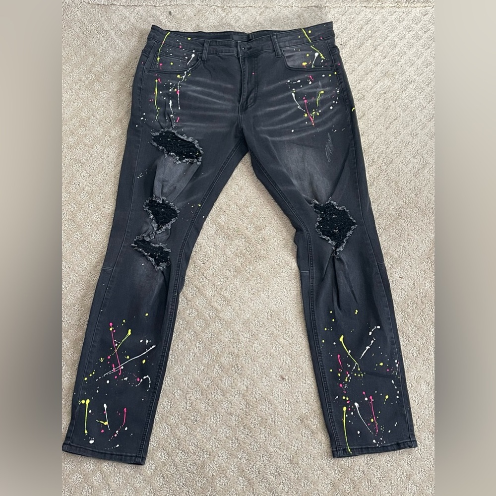 Black Fashionova Glow in the dark jeans